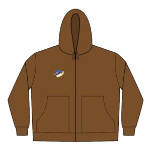 Embroidered Duck Work Jacket - Men's Hooded Duck Cloth Zip-Up